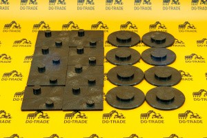 Комплект направляющих аутригера (5,0мм, черный) Terex (OEM) 3519713M1+3521199M3