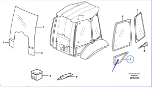 Стекло двери правое нижнее (BL61/BL71) VOE11149774
