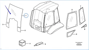 Стекло лобовое верхнее (BL71) VOE11200910